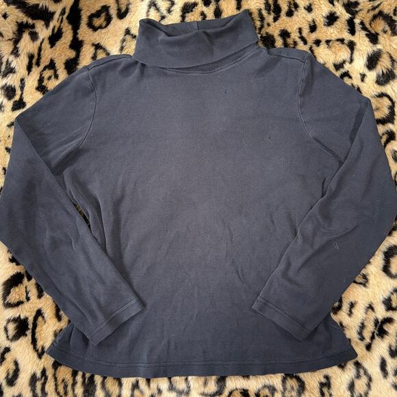 Classic Unbranded Best Fit Small Black Cotton Turtleneck Minimalist Layering Top - Picture 1 of 7
